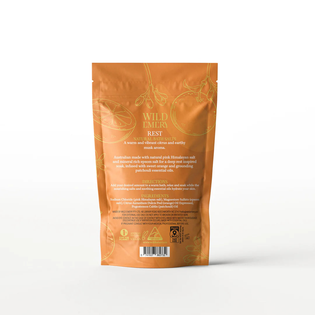 WILD EMERY
REST NATURAL BATH SALTS