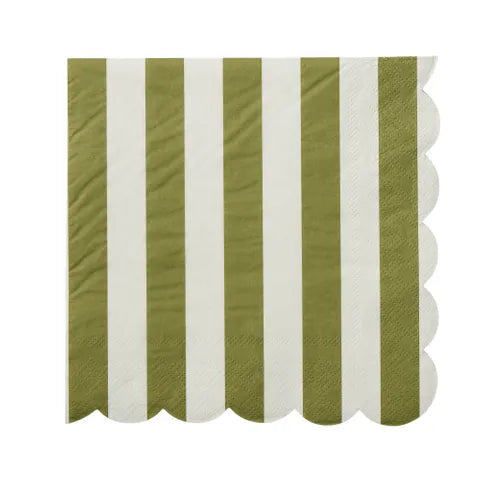 Carnival 20pk 3ply 33cm Napkin Olive