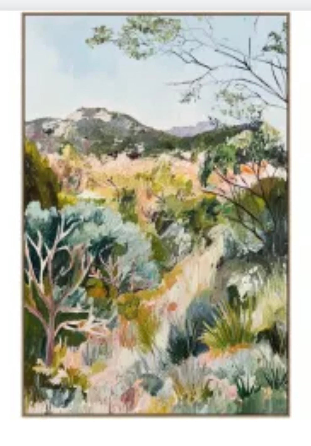 Flora Breeze Framed Canvas Print