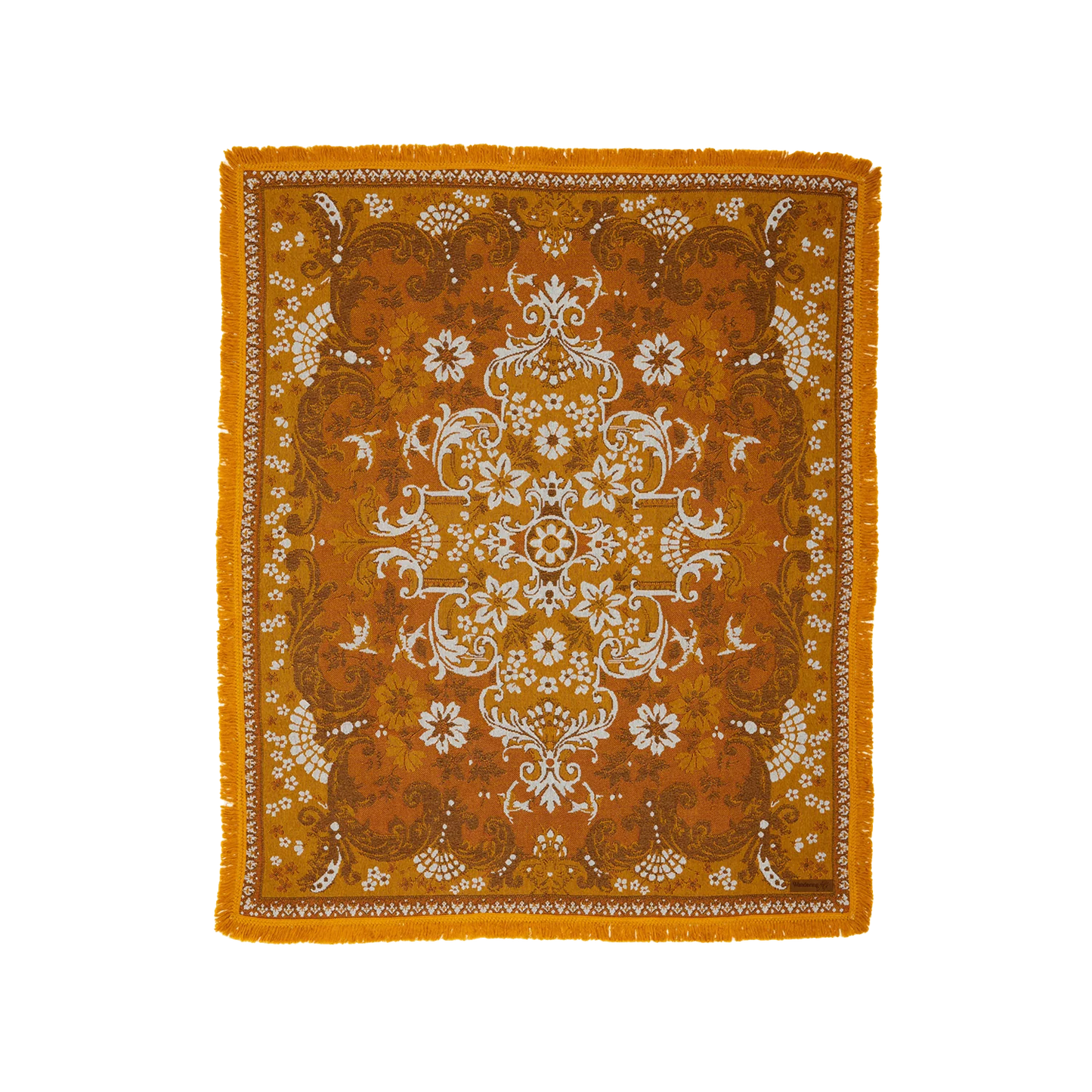 Ornate Floral Throw Ginger