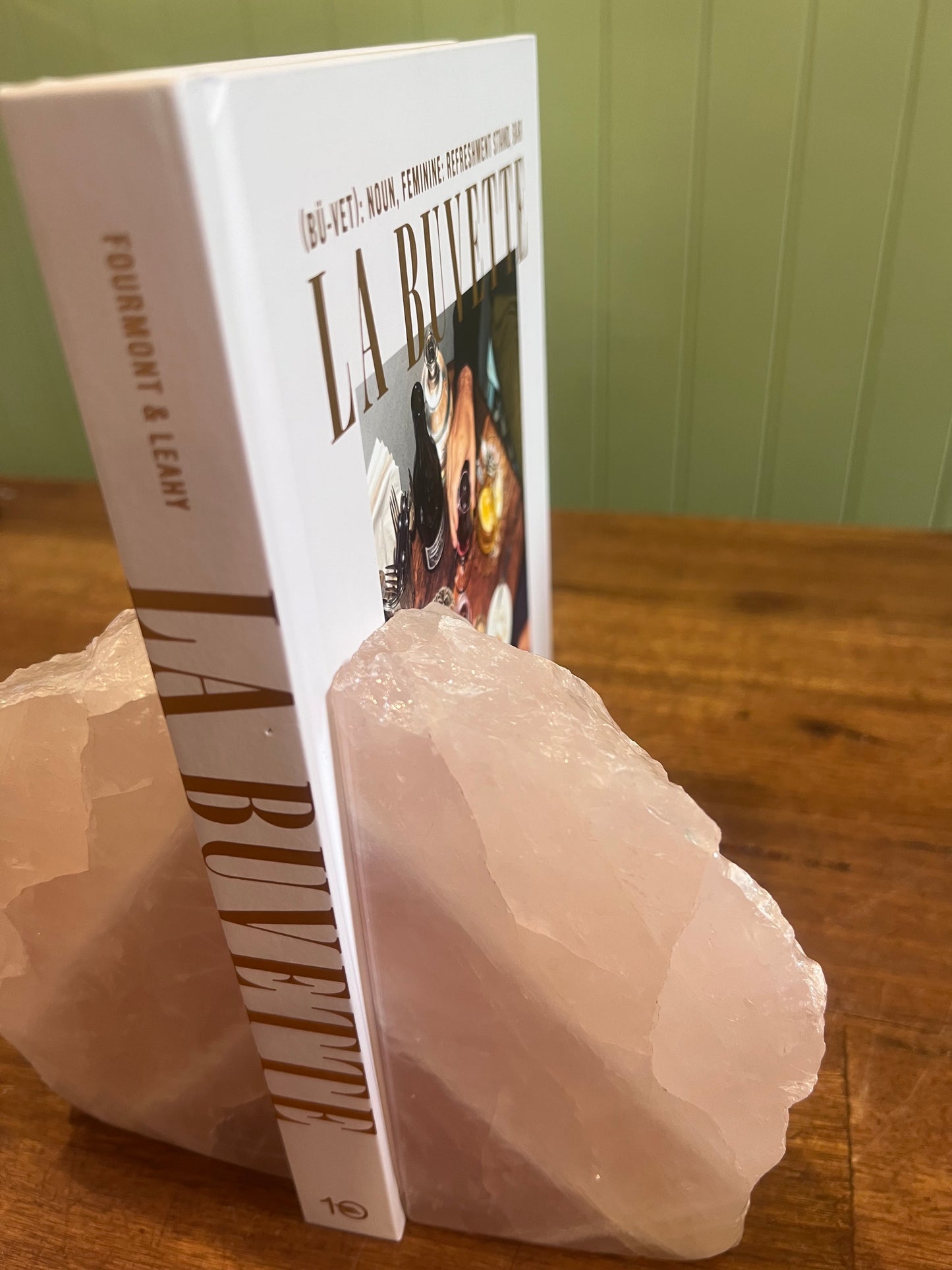 Rose Quartz Book Ends