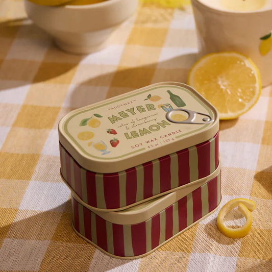 Meyer lemon tin candle