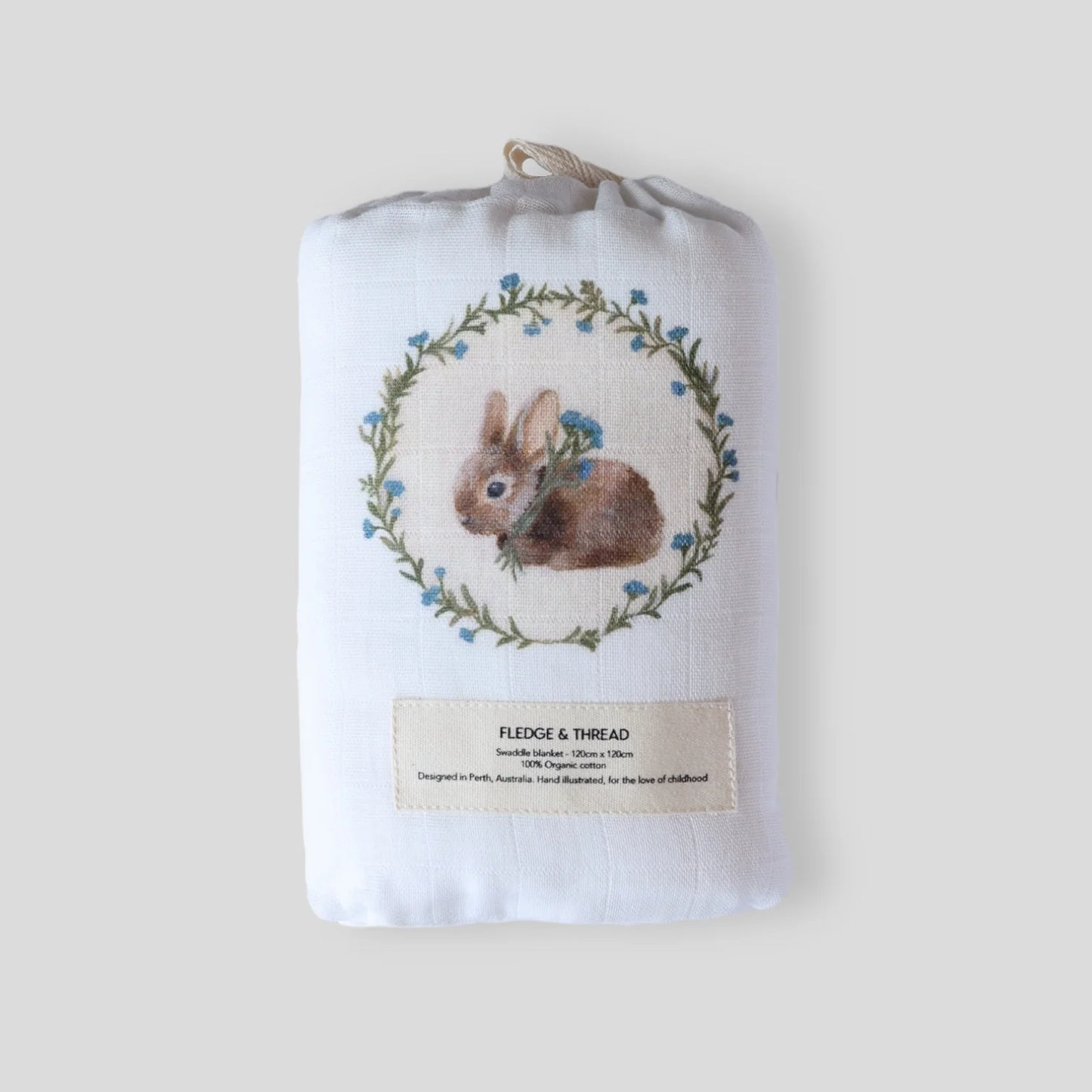 Bunny muslin swaddle