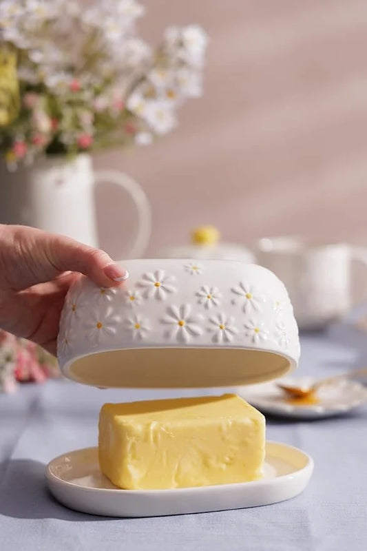 Daisy butter dish