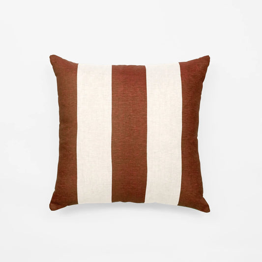 Rust stripe cushion
