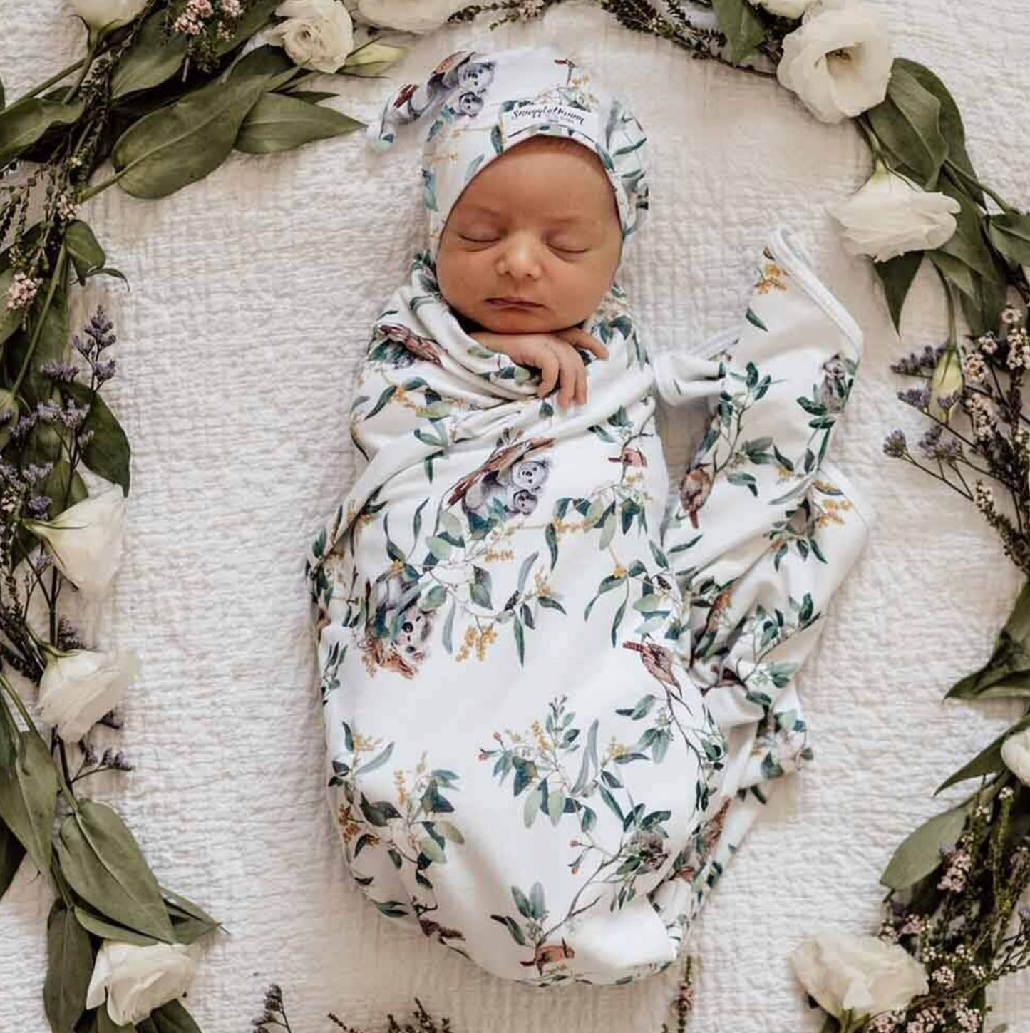 Snuggle Hunny Baby Wrap Set Eucalyptus