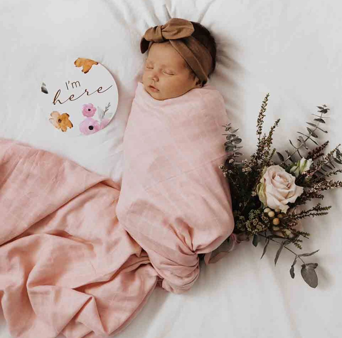 Snuggle Hunny Organic Cotton Muslin Wrap Musk Pink