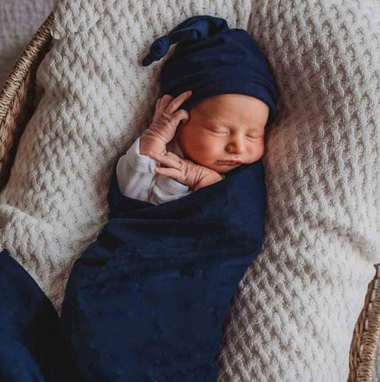 Snuggle Hunny Organic Cotton Muslin Wrap Navy