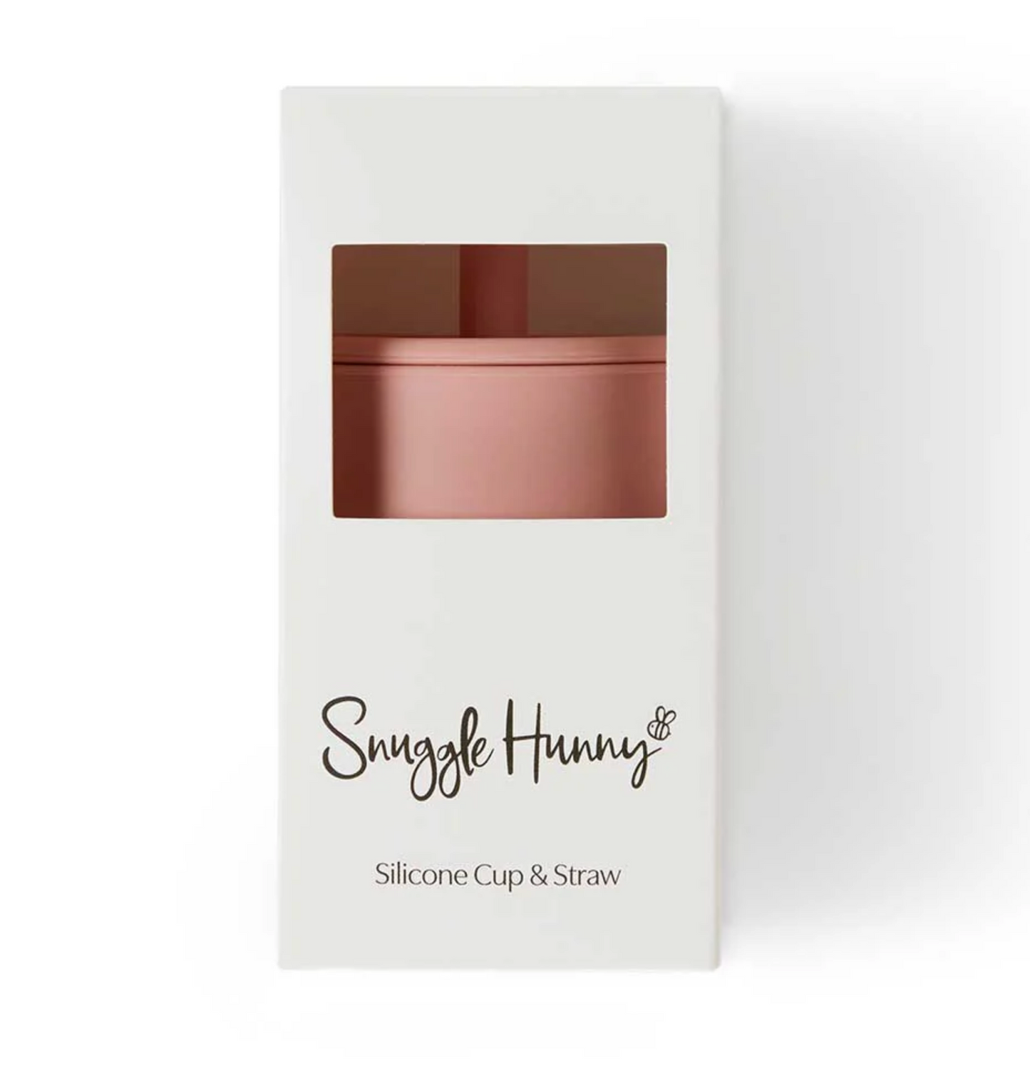 Snuggle Hunny Silicone Cup and Straw Rose