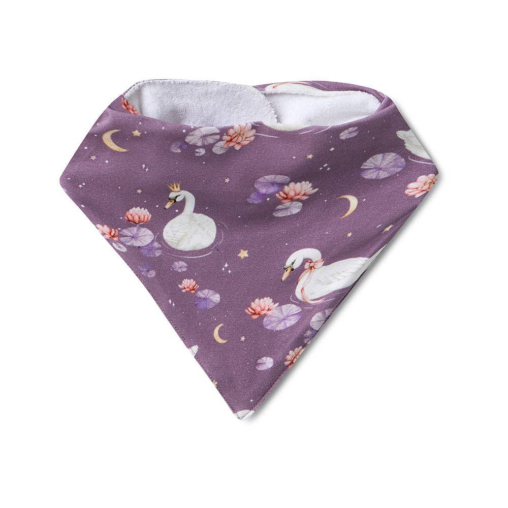 Midnight Swan Organic Dribble Bib